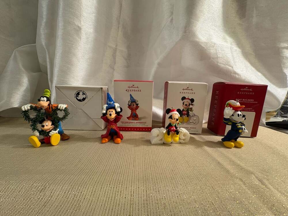 Hallmark Keepsake Disney Mickey Mouse Christmas Ornaments Lot of 4